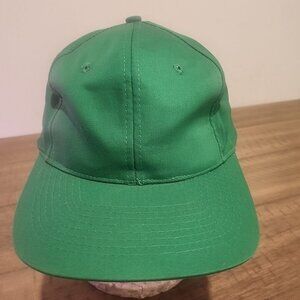 Vintage BLANK Green Hat Snapback Cap Adjustable Designer Award Headwear